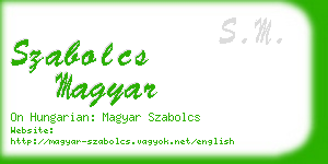 szabolcs magyar business card